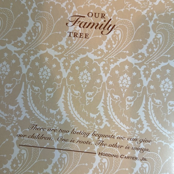 Our Family History, Brown Italian Leather Family Keepsake Journal, original box - Picture 12 of 16